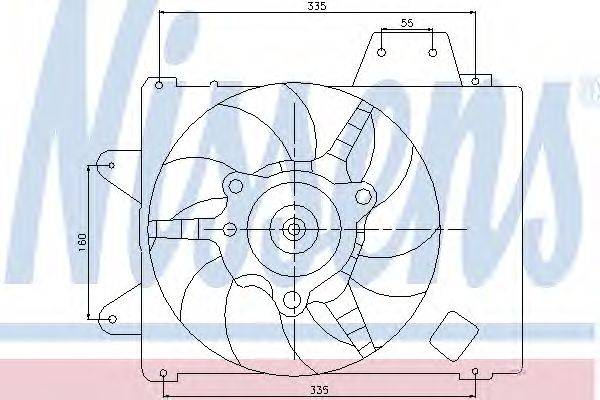 Вентилятор, охлаждение двигателя NISSENS 85144