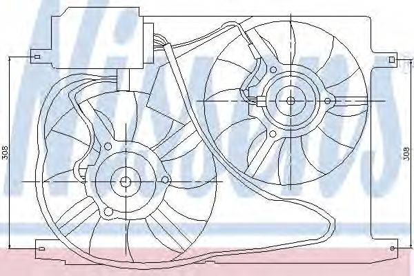 Вентилятор, охлаждение двигателя NISSENS 85169