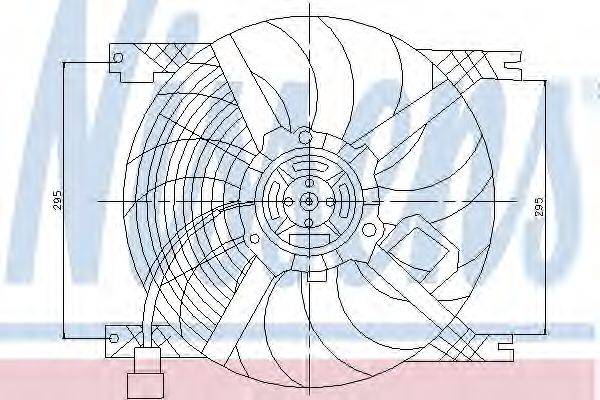 Вентилятор, охлаждение двигателя NISSENS 85170