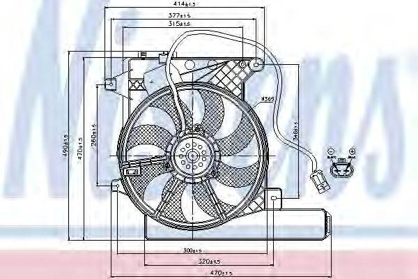 Вентилятор, охлаждение двигателя NISSENS 85202