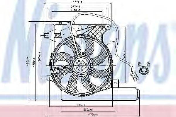 Вентилятор, охлаждение двигателя NISSENS 85203