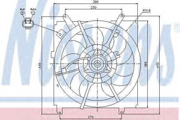 Вентилятор, охлаждение двигателя NISSENS 85238
