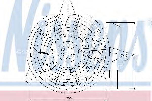 Вентилятор, конденсатор кондиционера NISSENS 85266