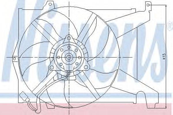 Вентилятор, охлаждение двигателя NISSENS 85297