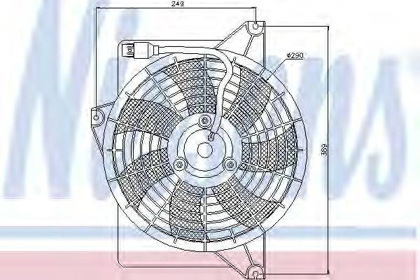 Вентилятор, конденсатор кондиционера NISSENS 85372