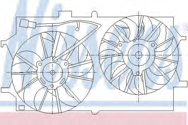 Вентилятор, охлаждение двигателя NISSENS 85394