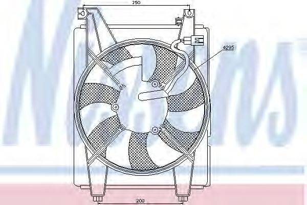 Вентилятор, конденсатор кондиционера NISSENS 85412