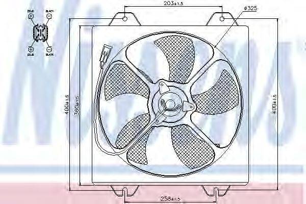 Вентилятор, охлаждение двигателя NISSENS 85530