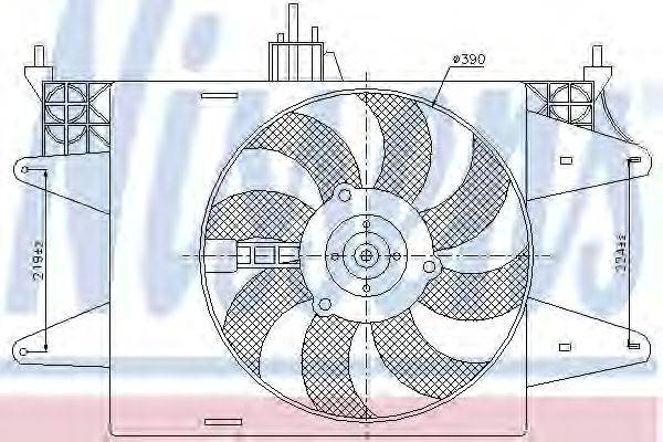 Вентилятор, охлаждение двигателя NISSENS 85571