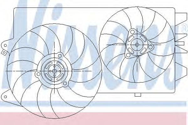 Вентилятор, охлаждение двигателя NISSENS 85573