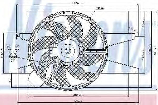 Вентилятор, охлаждение двигателя NISSENS 85579