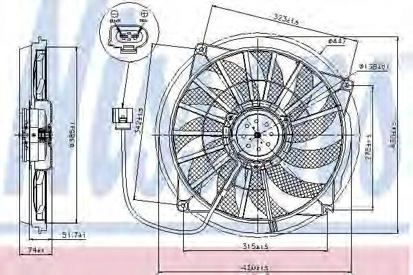 Вентилятор, охлаждение двигателя NISSENS 85637