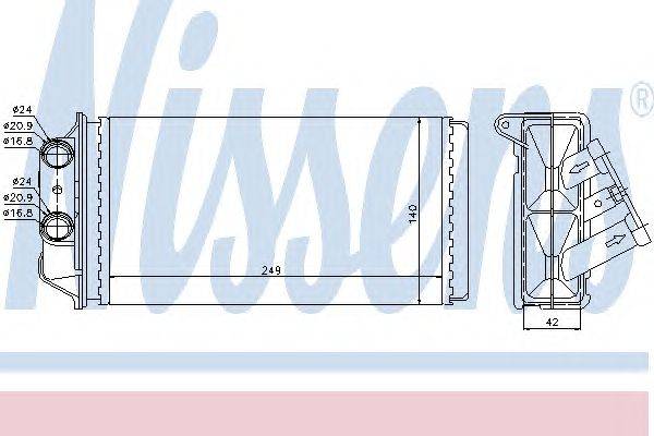 Теплообменник, отопление салона NISSENS 71454