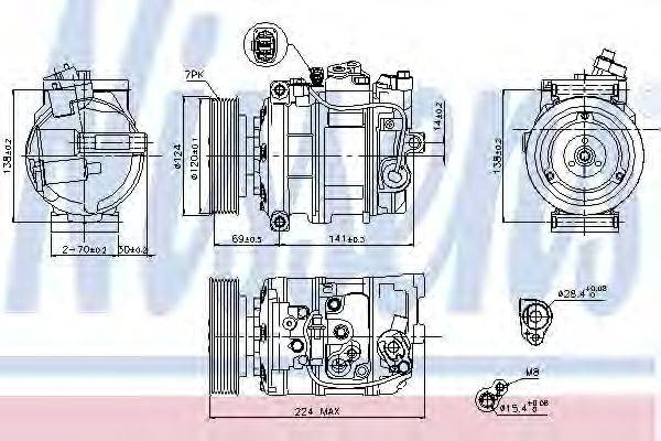 Компрессор, кондиционер NISSENS 890025