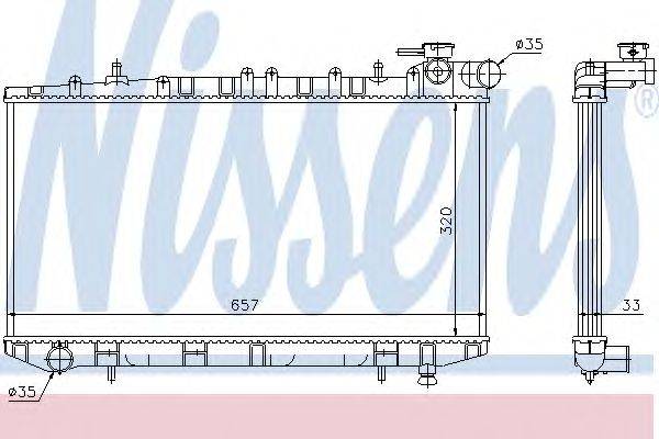 Радиатор, охлаждение двигателя NISSENS 62985