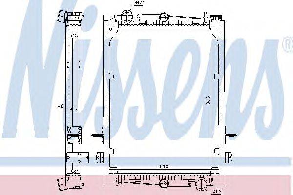 Радиатор, охлаждение двигателя NISSENS 61440A