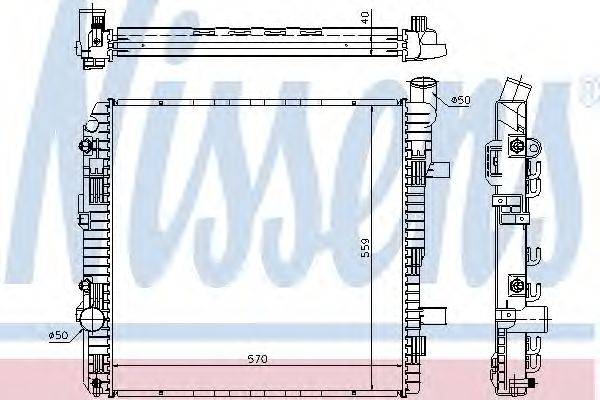Радиатор, охлаждение двигателя NISSENS 62625A