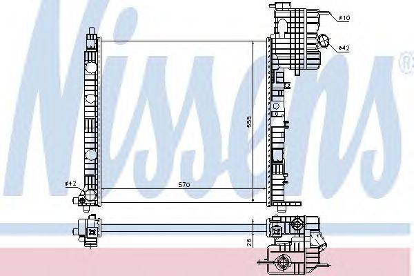 Радиатор, охлаждение двигателя NISSENS 62573
