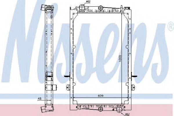 Радиатор, охлаждение двигателя NISSENS 61446A