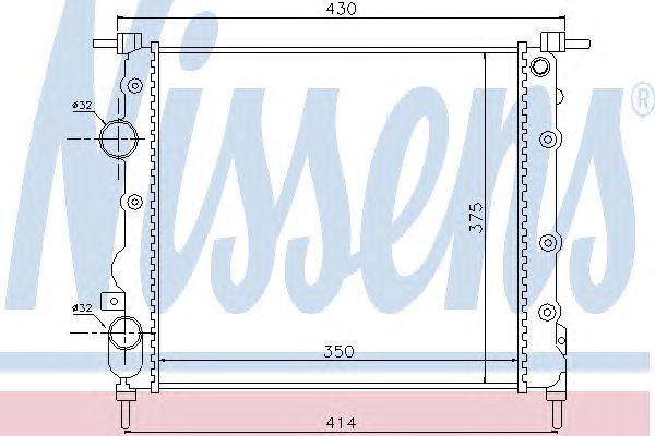 Радиатор, охлаждение двигателя NISSENS 63797