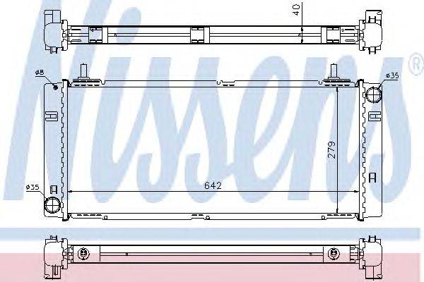 Радиатор, охлаждение двигателя NISSENS 62358