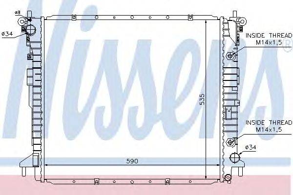 Радиатор, охлаждение двигателя NISSENS 64317