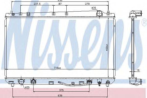Радиатор, охлаждение двигателя NISSENS 69478
