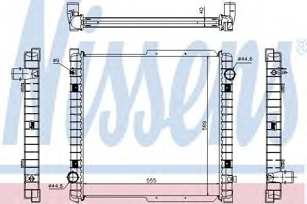 Радиатор, охлаждение двигателя NISSENS 63333