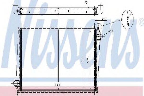 Радиатор, охлаждение двигателя NISSENS 67288