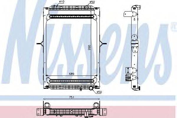 Радиатор, охлаждение двигателя NISSENS 63785