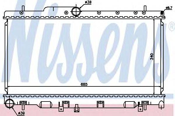 Радиатор, охлаждение двигателя NISSENS 67733