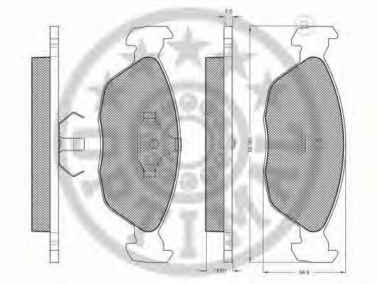Комплект тормозных колодок, дисковый тормоз OPTIMAL 10194