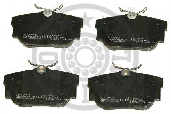 Комплект тормозных колодок, дисковый тормоз OPTIMAL 12188
