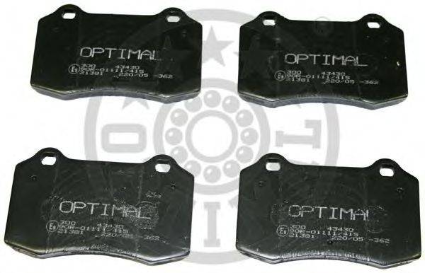 Комплект тормозных колодок, дисковый тормоз OPTIMAL 43430