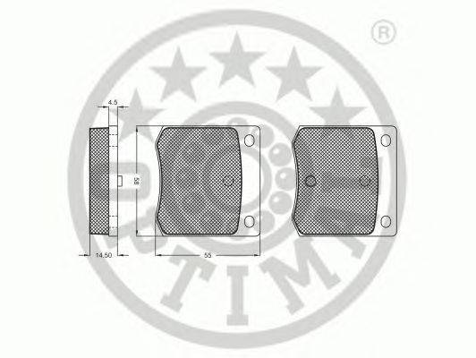 Комплект тормозных колодок, дисковый тормоз OPTIMAL 9236