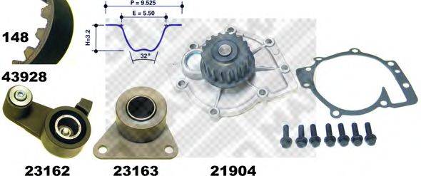 Водяной насос + комплект зубчатого ремня MAPCO 41928