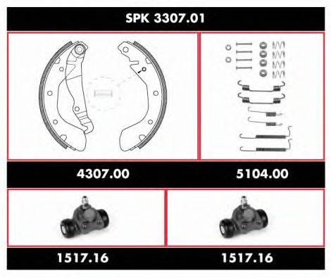 Комплект тормозов, барабанный тормозной механизм ROADHOUSE SPK 3307.01