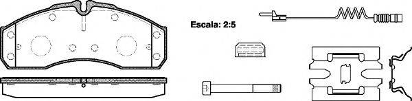 Комплект тормозных колодок, дисковый тормоз REMSA 0651.22