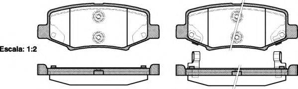 Комплект тормозных колодок, дисковый тормоз REMSA 24602