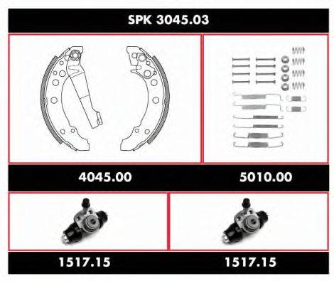Комплект тормозов, барабанный тормозной механизм REMSA SPK 3045.03
