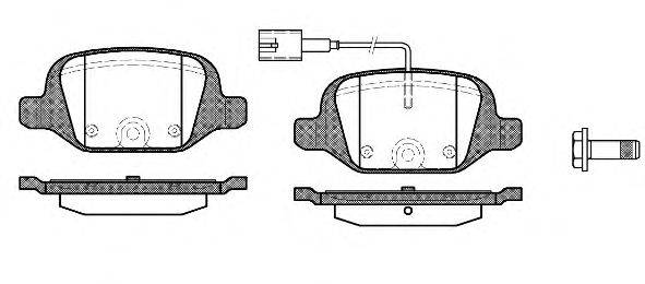 Комплект тормозных колодок, дисковый тормоз REMSA 0727.12