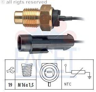 Датчик, температура масла; Датчик, температура охлаждающей жидкости; Датчик, температура охлаждающей жидкости; Датчик, температура охлаждающей жидкости FACET 7.3158