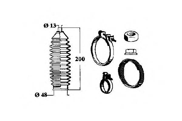 Комплект пылника, рулевое управление OCAP 0903032