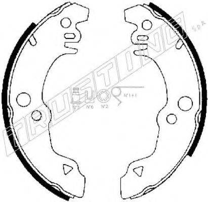 Комплект тормозных колодок TRUSTING 040.121K