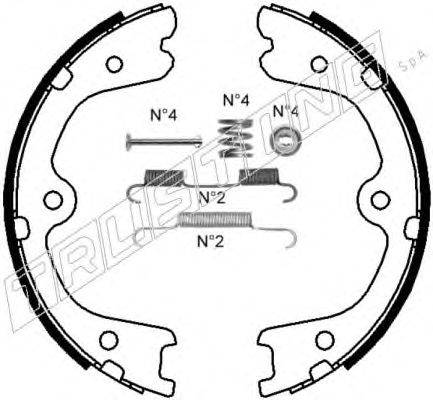 Комплект тормозных колодок, стояночная тормозная система TRUSTING 067.201K