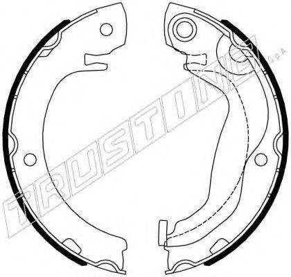 Комплект тормозных колодок, стояночная тормозная система TRUSTING 115338
