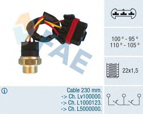 Термовыключатель, вентилятор радиатора FAE 38300