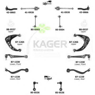 Подвеска колеса KAGER 801194