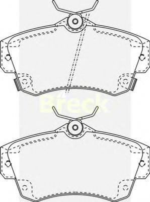 Комплект тормозных колодок, дисковый тормоз BRECK 23532