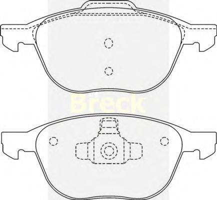 Комплект тормозных колодок, дисковый тормоз BRECK 23723